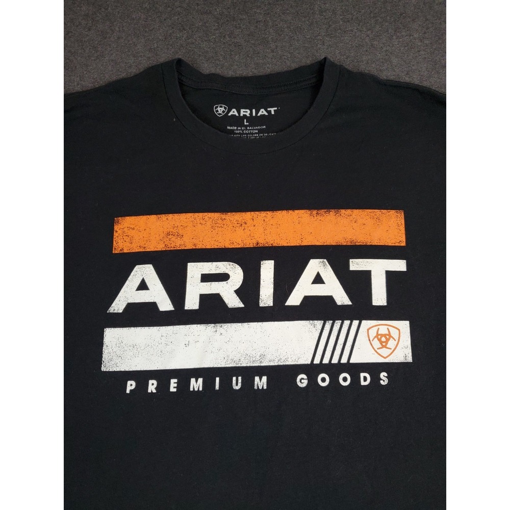 Ariat Mens Black Short Sleeve Cotton T-Shirt Large